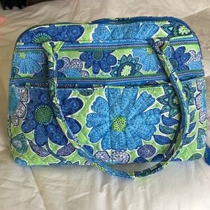 Cute blue and green purse/overnight bag